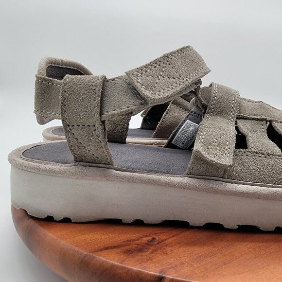 UGG Mens Shoes Size 8 Gray Suede Dune Fisherman Strap Comfort 1099754 Sandal - Picture 8 of 12